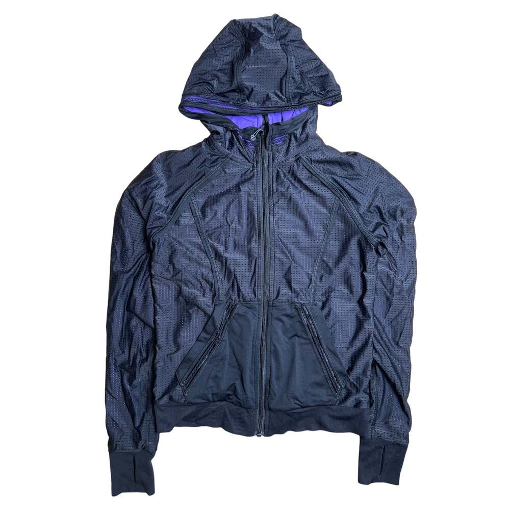 Ivivva Athletic Jacket Size 10 Black and Purple Zip-Up Sweater